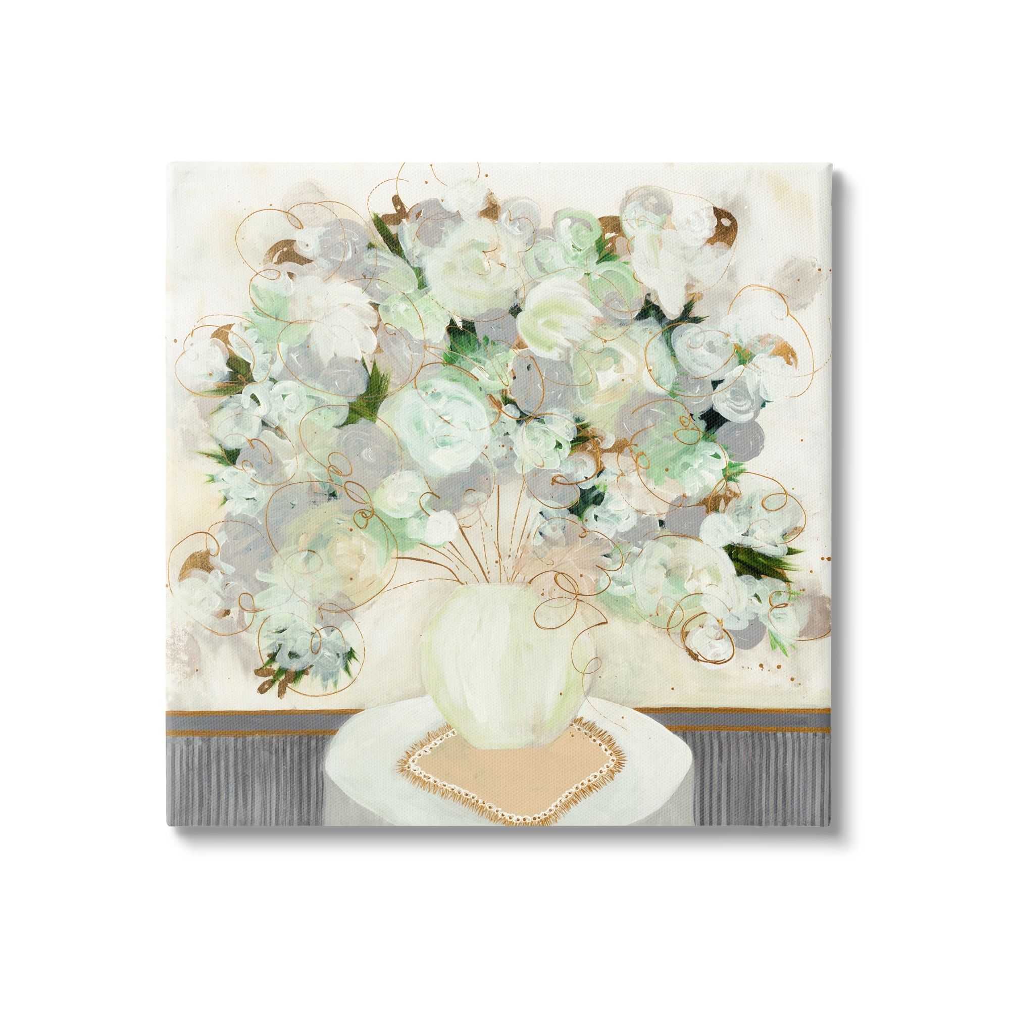 Stupell Industries Abstract Flower Blossoms Scribble Petals Still Life Painting Gallery Wrapped Canvas Print Wall Art, Design by Ruth Fromstein