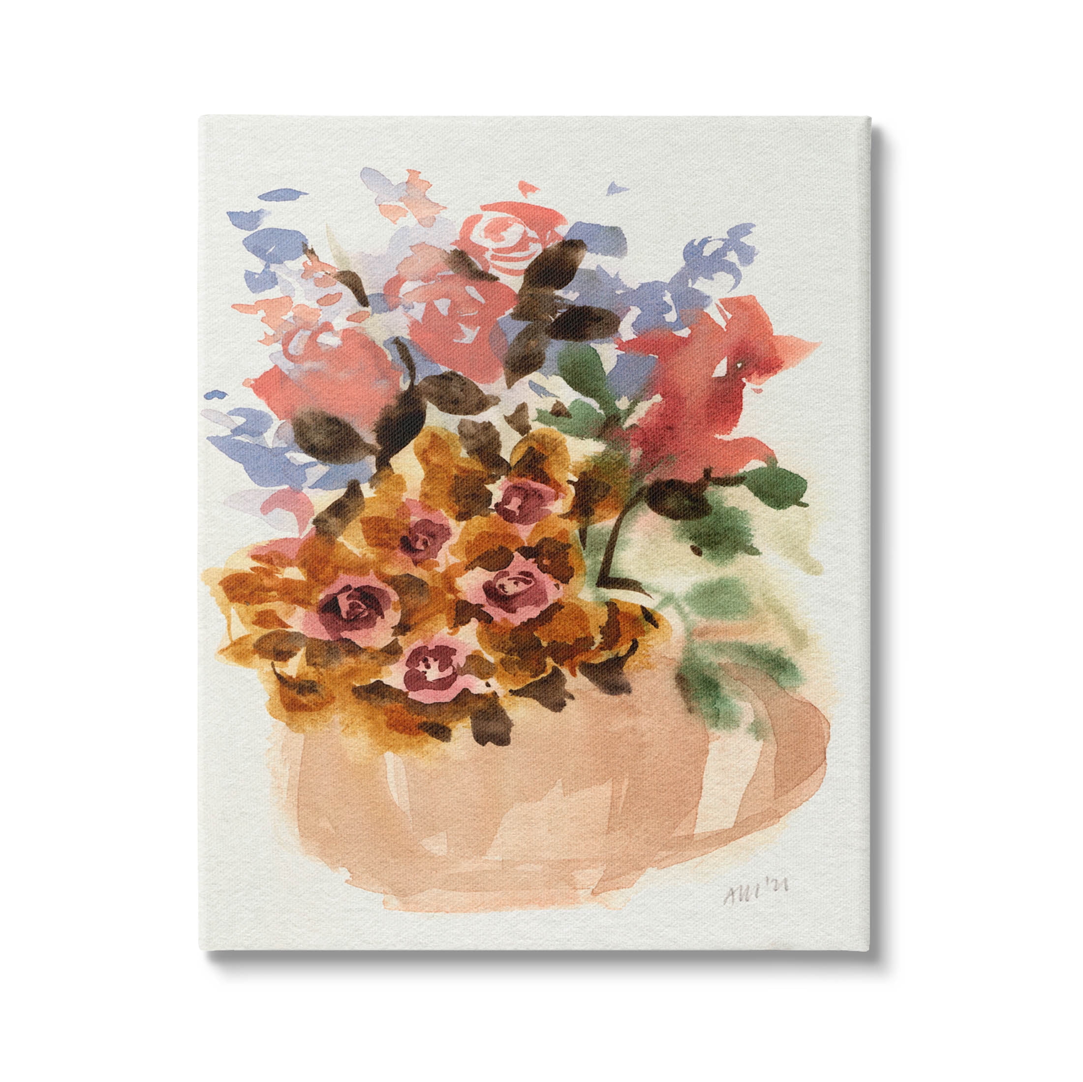 Stupell Industries Abstract Flower Bouquet Shapes Painting Gallery Wrapped Canvas Print Wall Art, Design by Ania Zwara