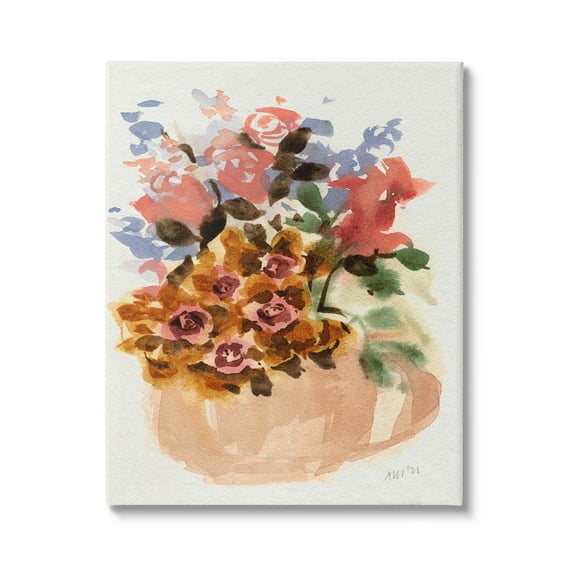 Stupell Industries Abstract Flower Bouquet Shapes Painting Gallery Wrapped Canvas Print Wall Art, Design by Ania Zwara