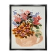 thumbnail image 1 of Stupell Industries Abstract Flower Bouquet Shapes Painting Jet Black Floating Framed Canvas Print Wall Art, Design by Ania Zwara, 1 of 6