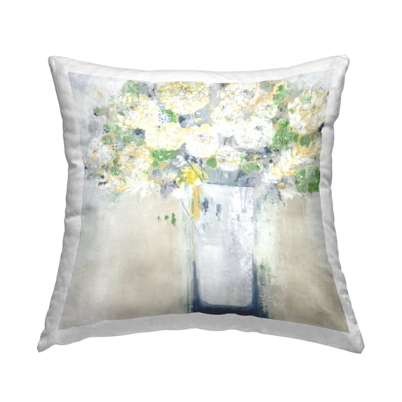 Stupell Industries Abstract Flower Bouquet Square Decorative Printed Throw Pillow, 18 x 18,