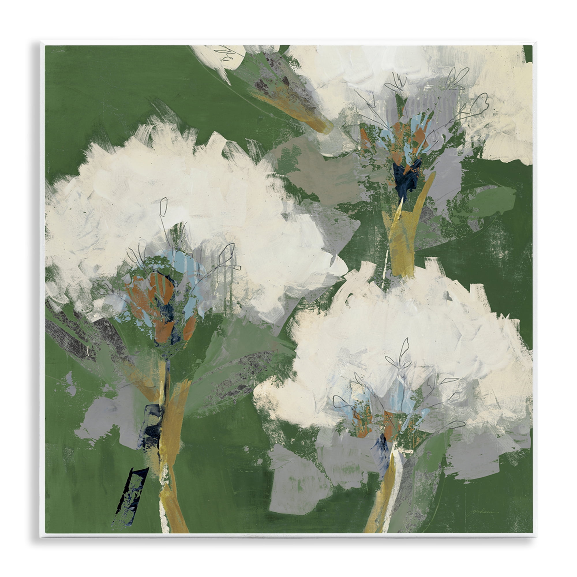 Stupell Industries Abstract Flower Buds Plants & Flowers Painting Unframed Art Print Wall Art, 12 x 12
