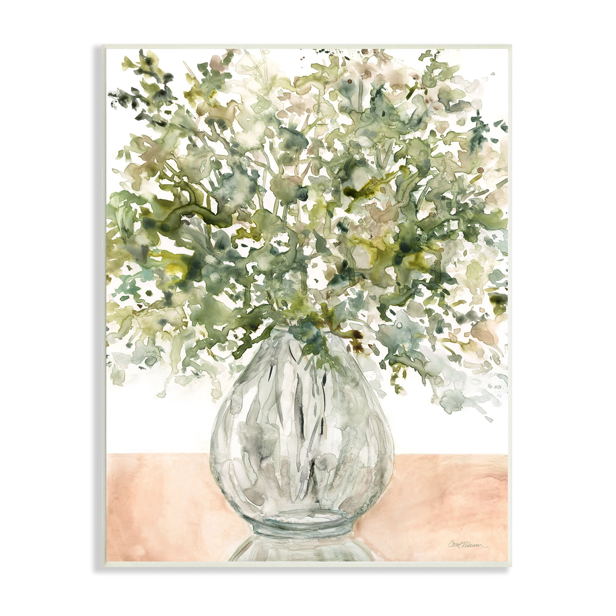 Stupell Industries Abstract Flower Petal Floral Bouquet Tabletop Painting, 10 x 15, Design by Carol Robinson
