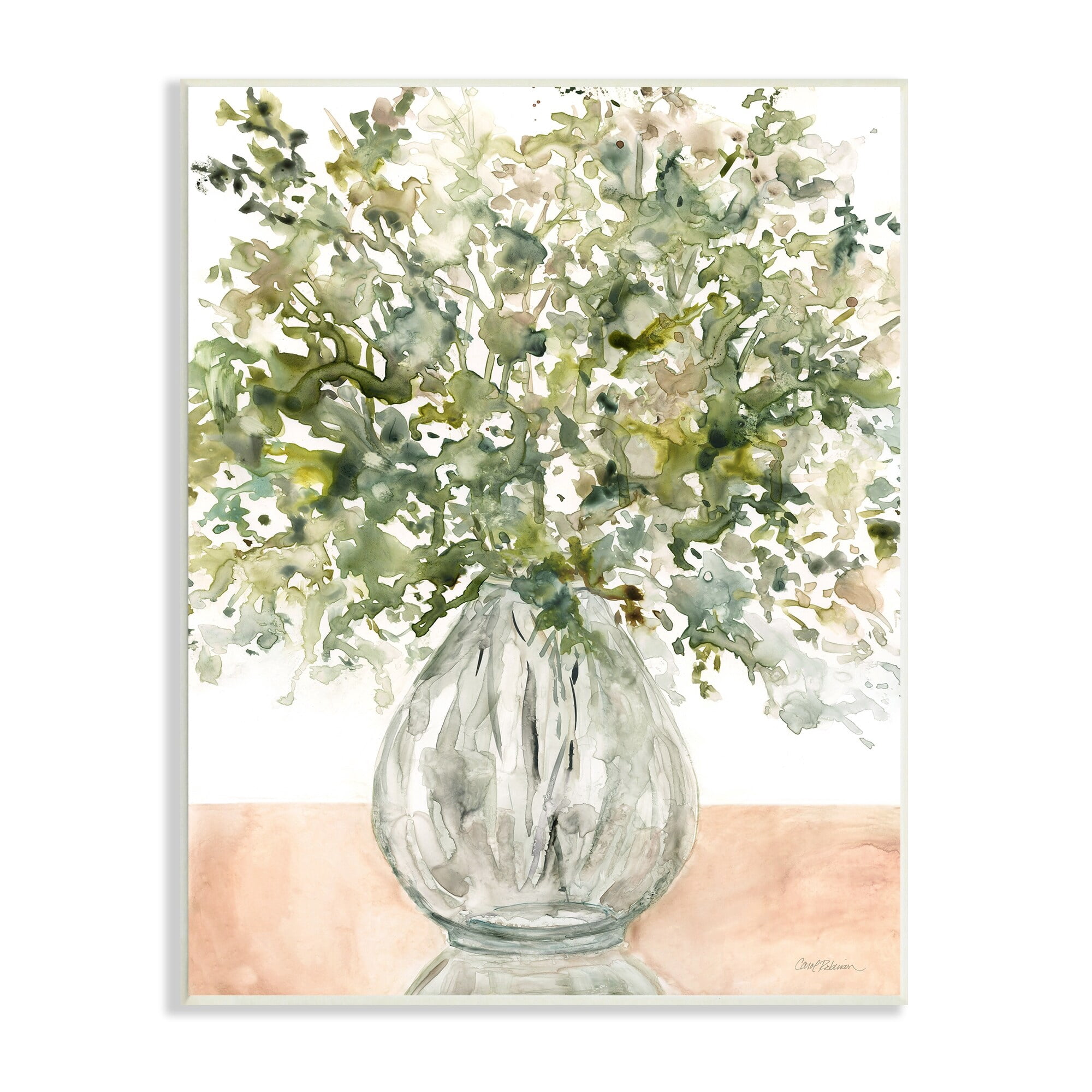 Stupell Industries Abstract Flower Petal Floral Bouquet Tabletop Painting, 13 x 19, Design by Carol Robinson