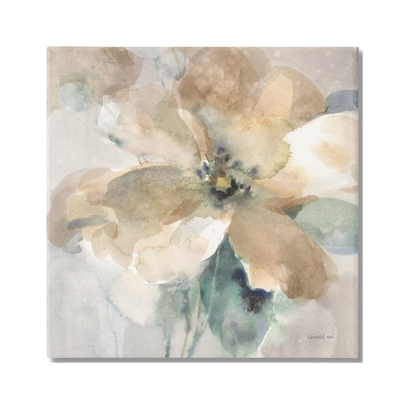 Stupell Industries Abstract Flower Petals Botanical & Floral Painting Gallery Wrapped Canvas Print Wall Art, 17 x 17