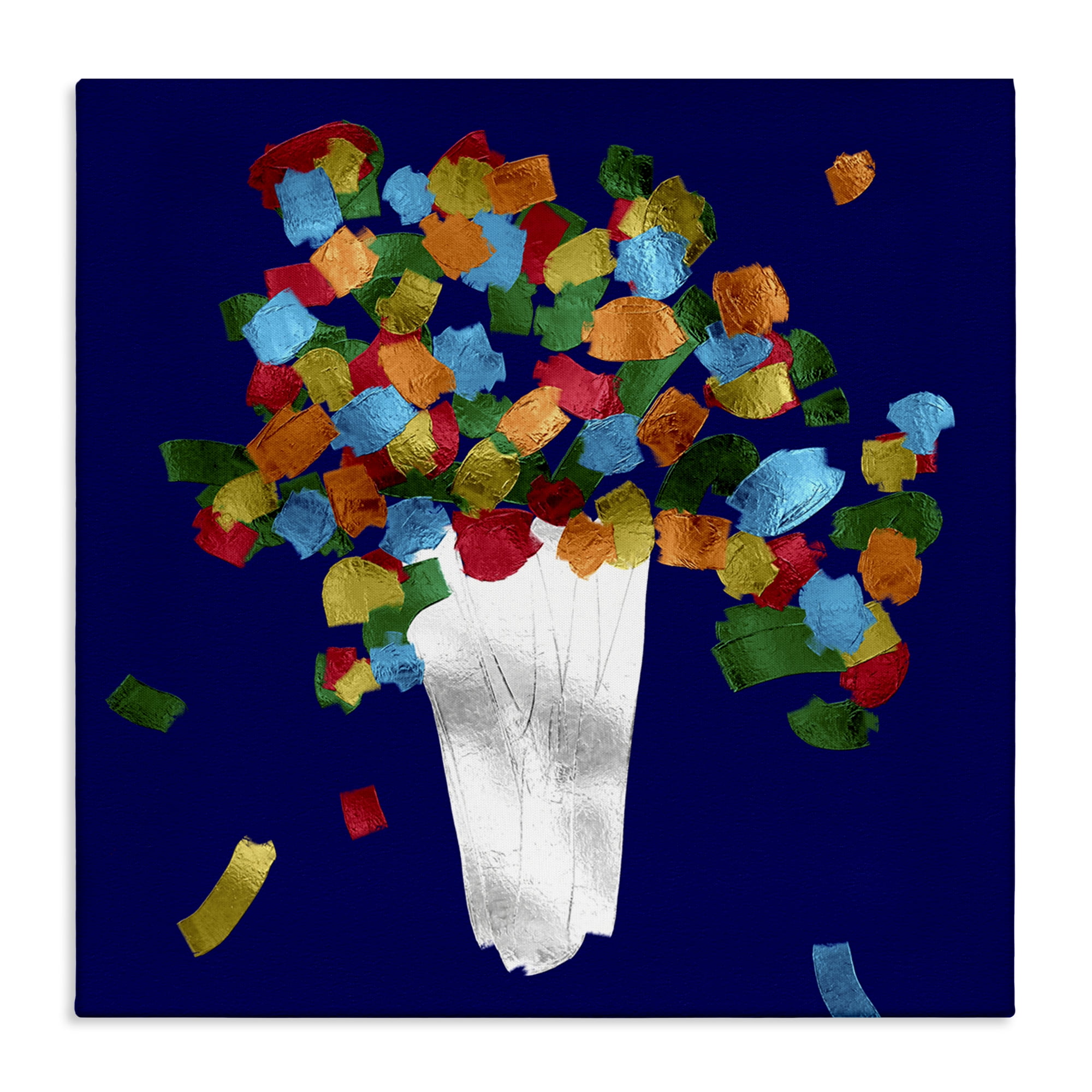 Stupell Industries Abstract Flower Vase Botanical & Floral Painting Gallery Wrapped Canvas Art Print Wall Art, 30 x 30
