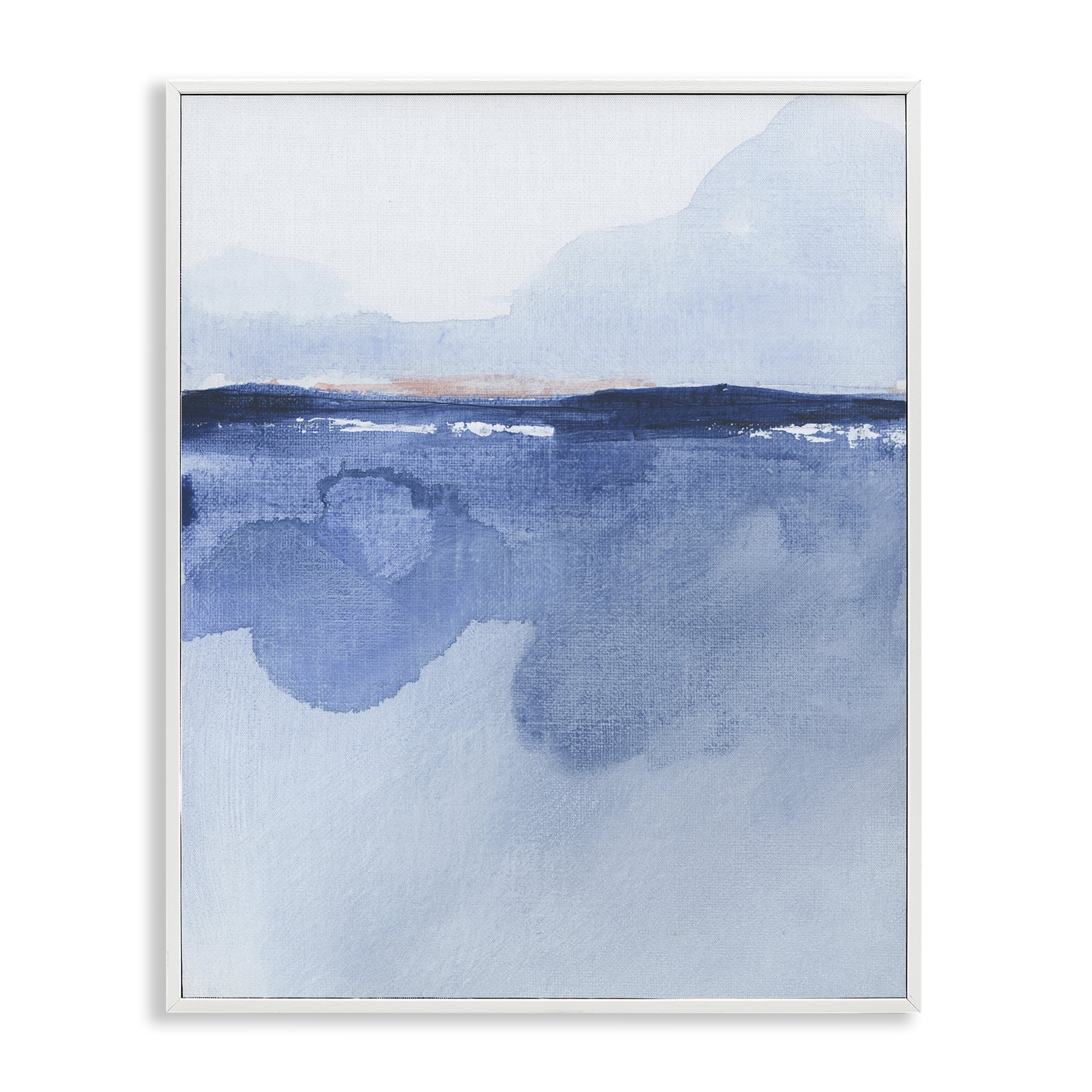 Stupell Industries Abstract Fluid Landscape Abstract Painting White Framed Art Print Wall Art, 11 x 14