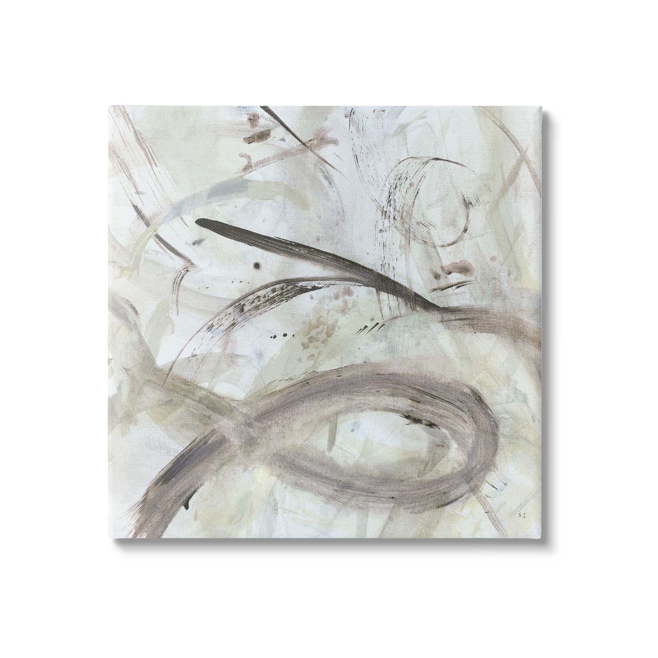 Stupell Industries Abstract Fluid Shapes Arrangement Painting Gallery Wrapped Canvas Print Wall Art, Design by Susan Jill