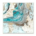 thumbnail image 1 of Stupell Industries Abstract Fluid Turquoise Contrast Design Blue Brown Wall Plaque by Kim Allen, 1 of 6