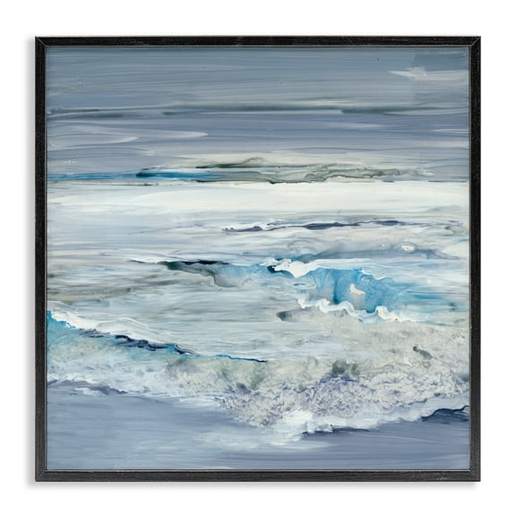 Stupell Industries Abstract Folded Wave Ripples Black Framed Giclee Art design by Lera, 12 x 12