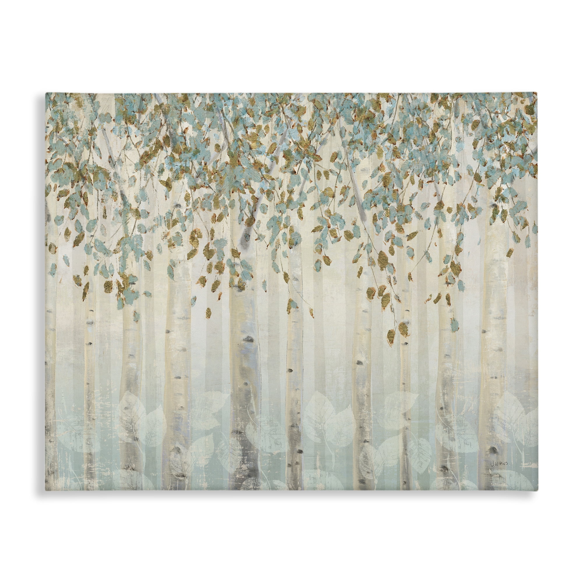 Abstract Soft Forest Trees Canvas Art, 40 x 30, Design By Artist James Wiens