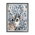thumbnail image 1 of Stupell Industries Abstract Forest Stag Geometric Pattern Blue Brown, 16 x 20, Design by Stellar Design Studio, 1 of 5