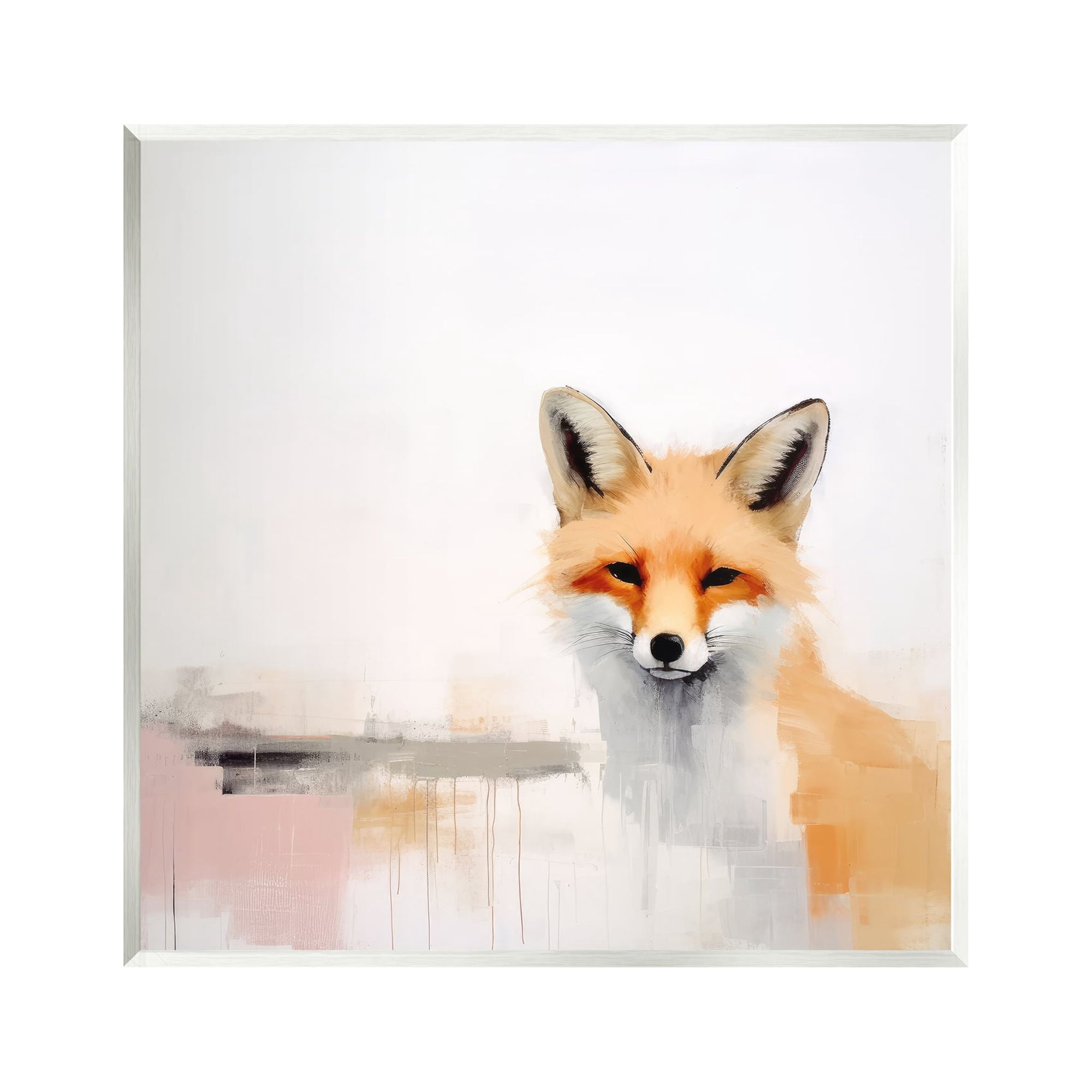 Stupell Industries Abstract Fox Portrait Animals & Insects Painting Unframed Art Print Wall Art, 12 x 12