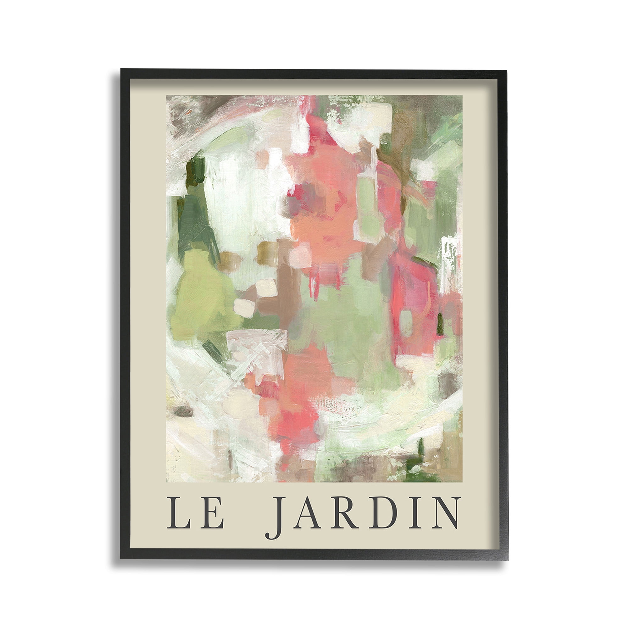 Stupell Industries Abstract Garden Painting Abstract Painting Black Framed Art Print Wall Art, 11 x 14