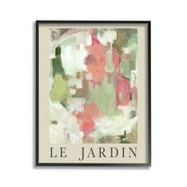 Stupell Industries Abstract Garden Painting Abstract Painting Black Framed Art Print Wall Art, 11 x 14