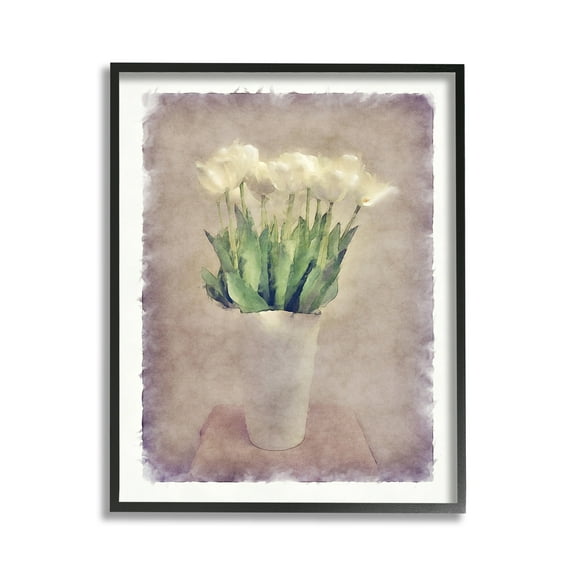 Stupell Industries Abstract Garden Tulips Botanical & Floral Painting Black Framed Art Print Wall Art, 11 x 14