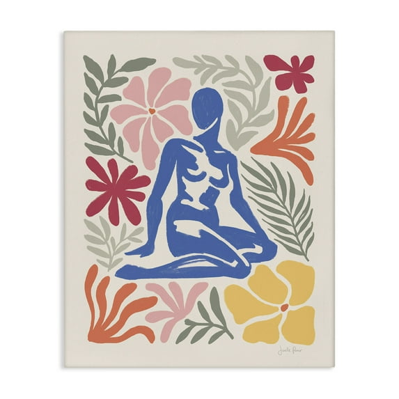 Stupell Industries Abstract Garden & Woman Novelty Painting Gallery Wrapped Canvas Art Print Wall Art, 24 x 30