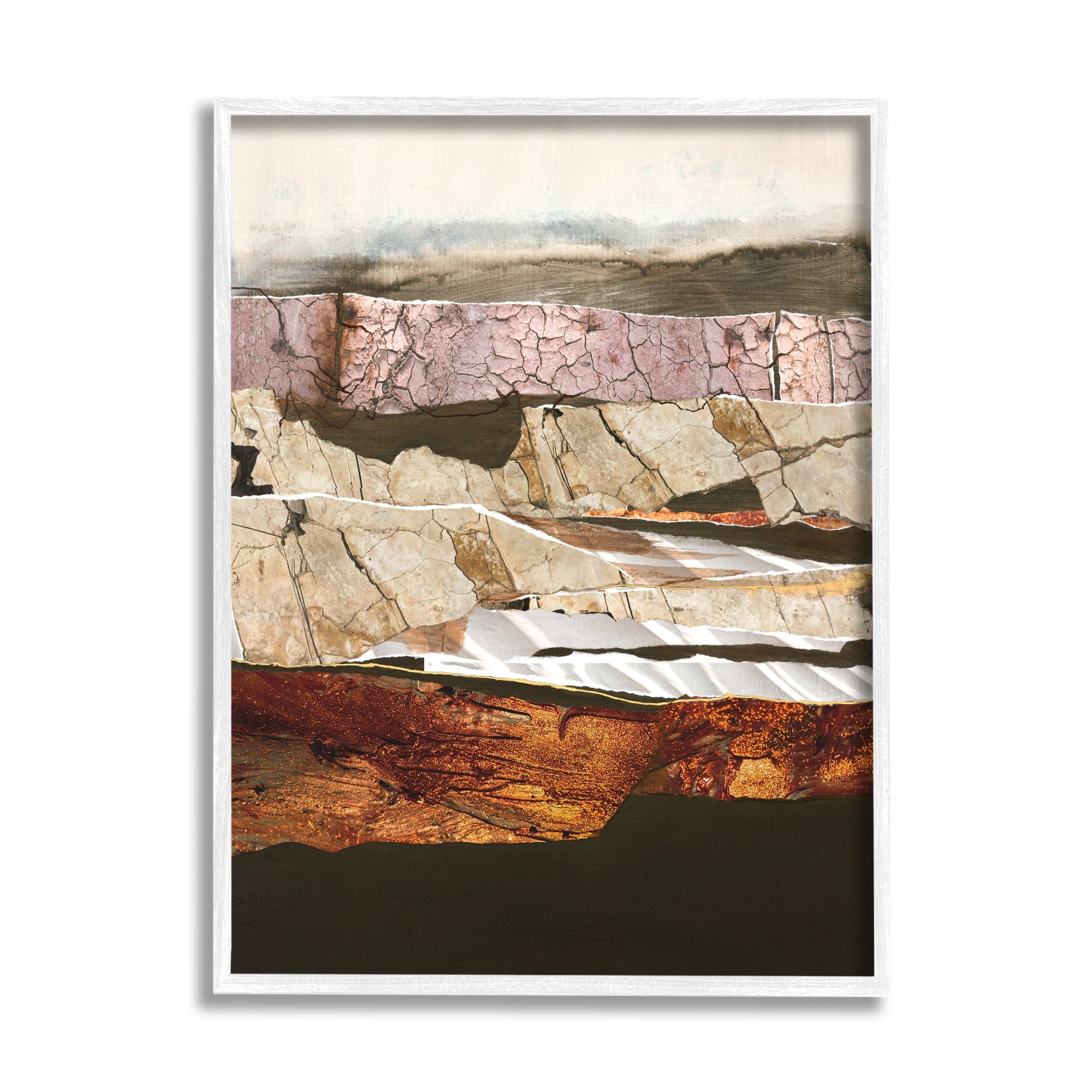 Stupell Industries Abstract Geode Rocks Layered Canyon Landscape Pattern, 11 x 14, Design by Design Fabrikken