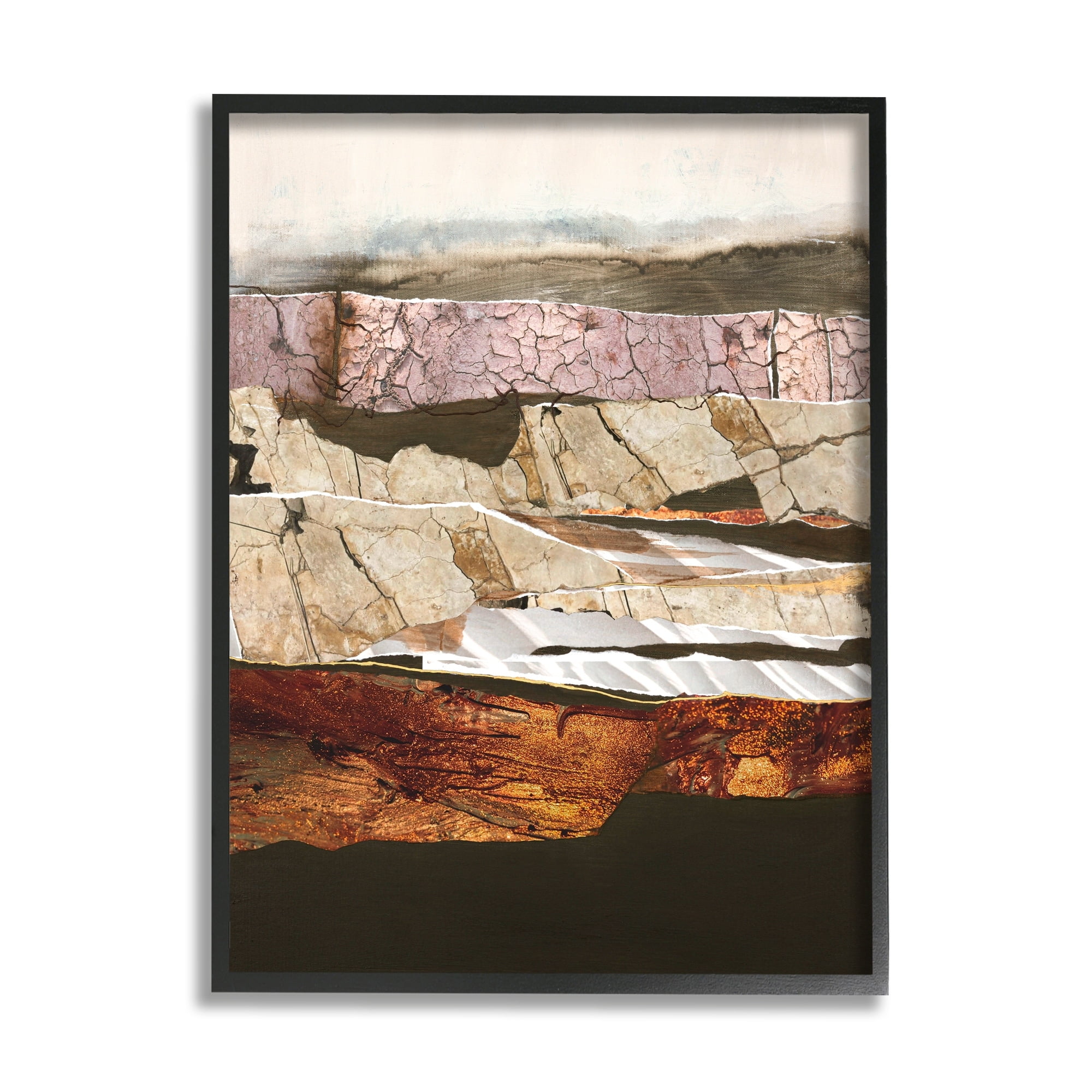Stupell Industries Abstract Geode Rocks Layered Canyon Landscape Pattern, 16 x 20, Design by Design Fabrikken