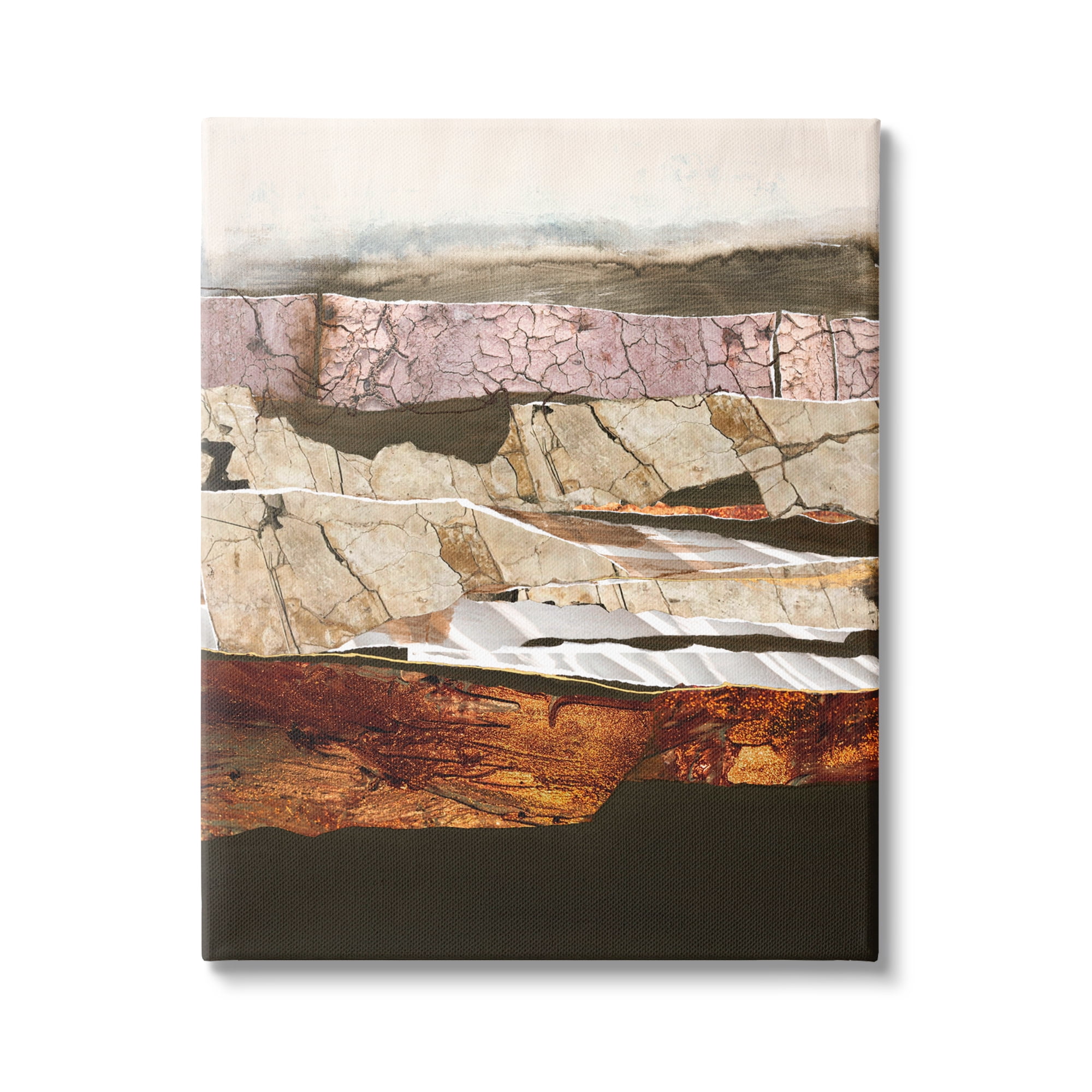 Stupell Industries Abstract Geode Rocks Layered Canyon Landscape Pattern, 36 x 48, Design by Design Fabrikken