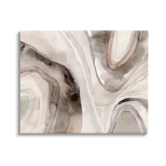Stupell Industries Abstract Geode Watercolor Abstract Painting Gallery Wrapped Canvas Art Print Wall Art, 20 x 16