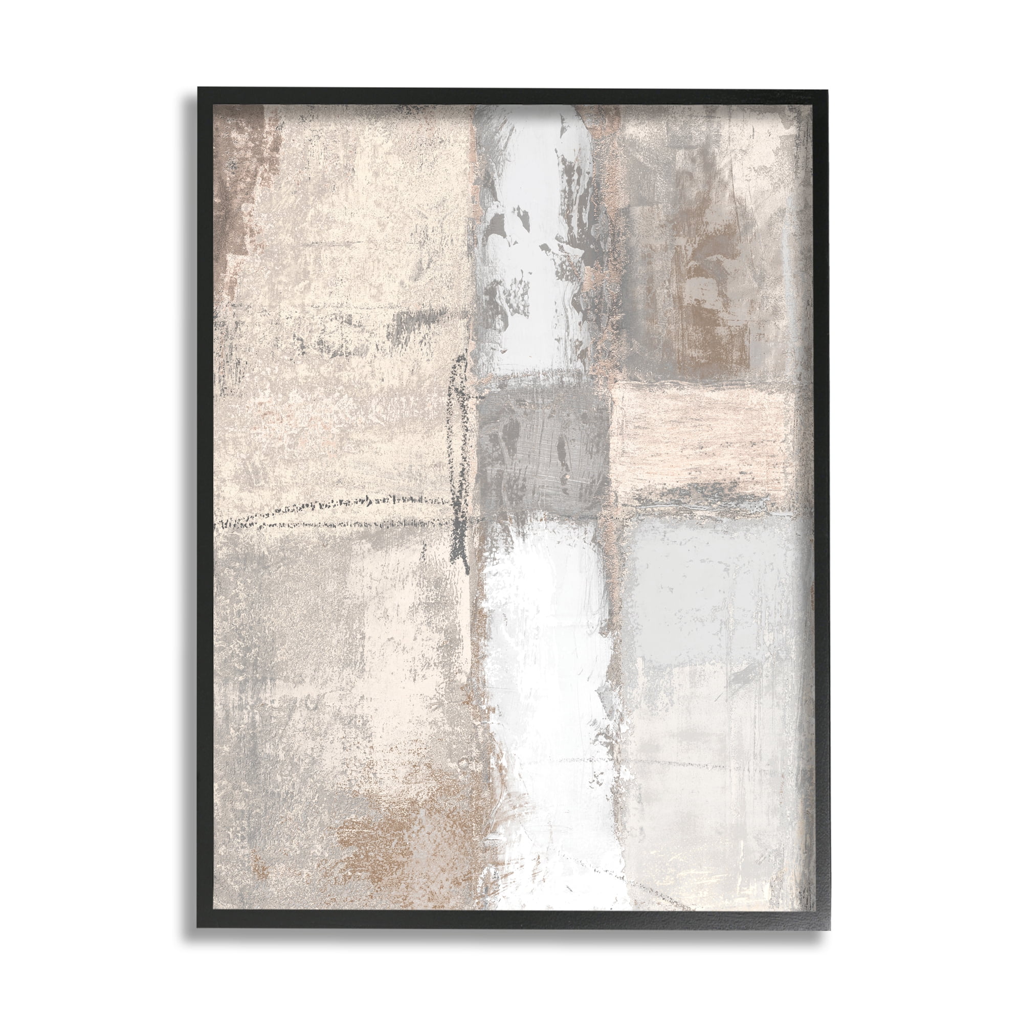 Stupell Industries Abstract Geometric Block Shapes Muddy Beige Tones, 11 x 14, Designed by Michael Marcon