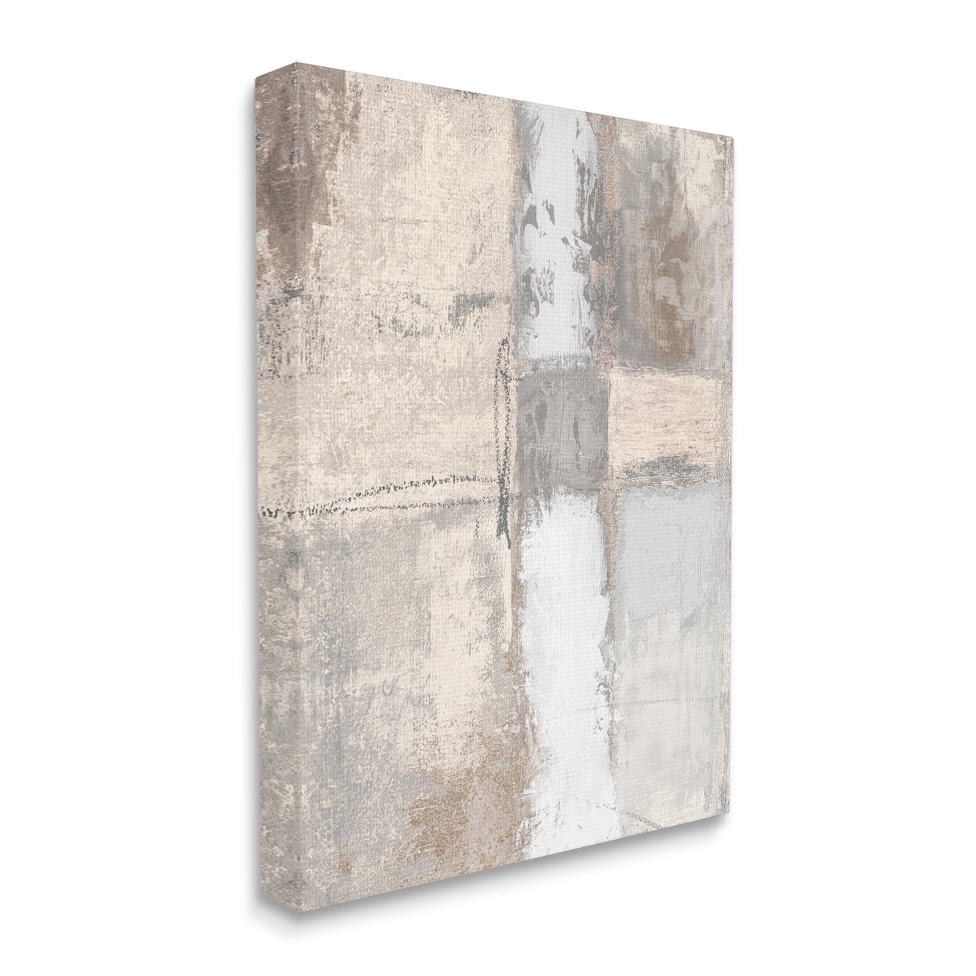Stupell Industries Abstract Geometric Block Shapes Muddy Beige Tones, 30 x 40, Designed by Michael Marcon