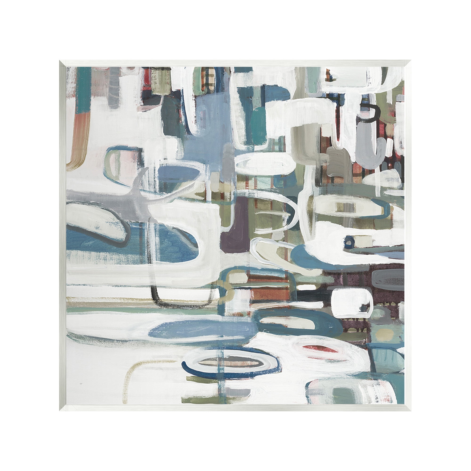 Stupell Industries Abstract Geometric Forms Abstract Painting Unframed Art Print Wall Art, 12 x 12