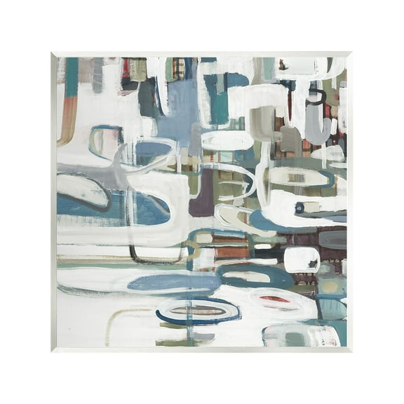 Stupell Industries Abstract Geometric Forms Abstract Painting Unframed Art Print Wall Art, 12 x 12