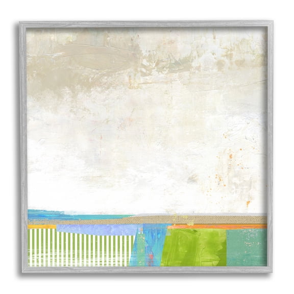Stupell Industries Abstract Geometric Open Landscape Green Blue Beige, 24 x 24, Designed by Suzanne Nicoll