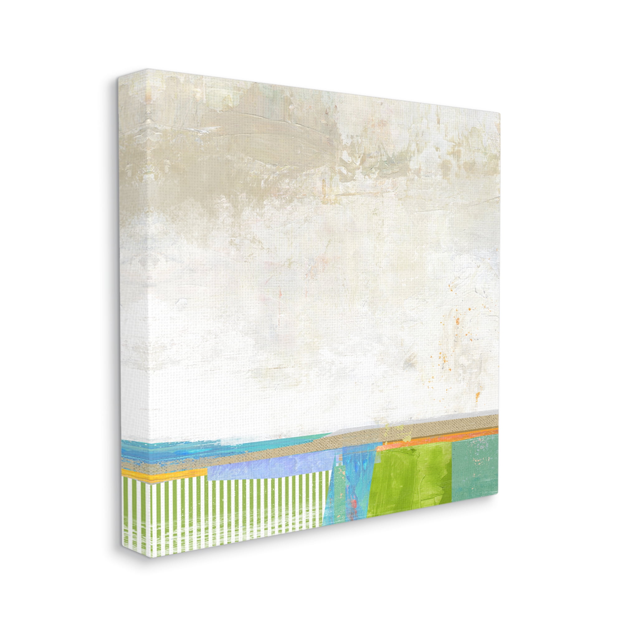 Stupell Industries Abstract Geometric Open Landscape Green Blue Beige, 36 x 36, Designed by Suzanne Nicoll