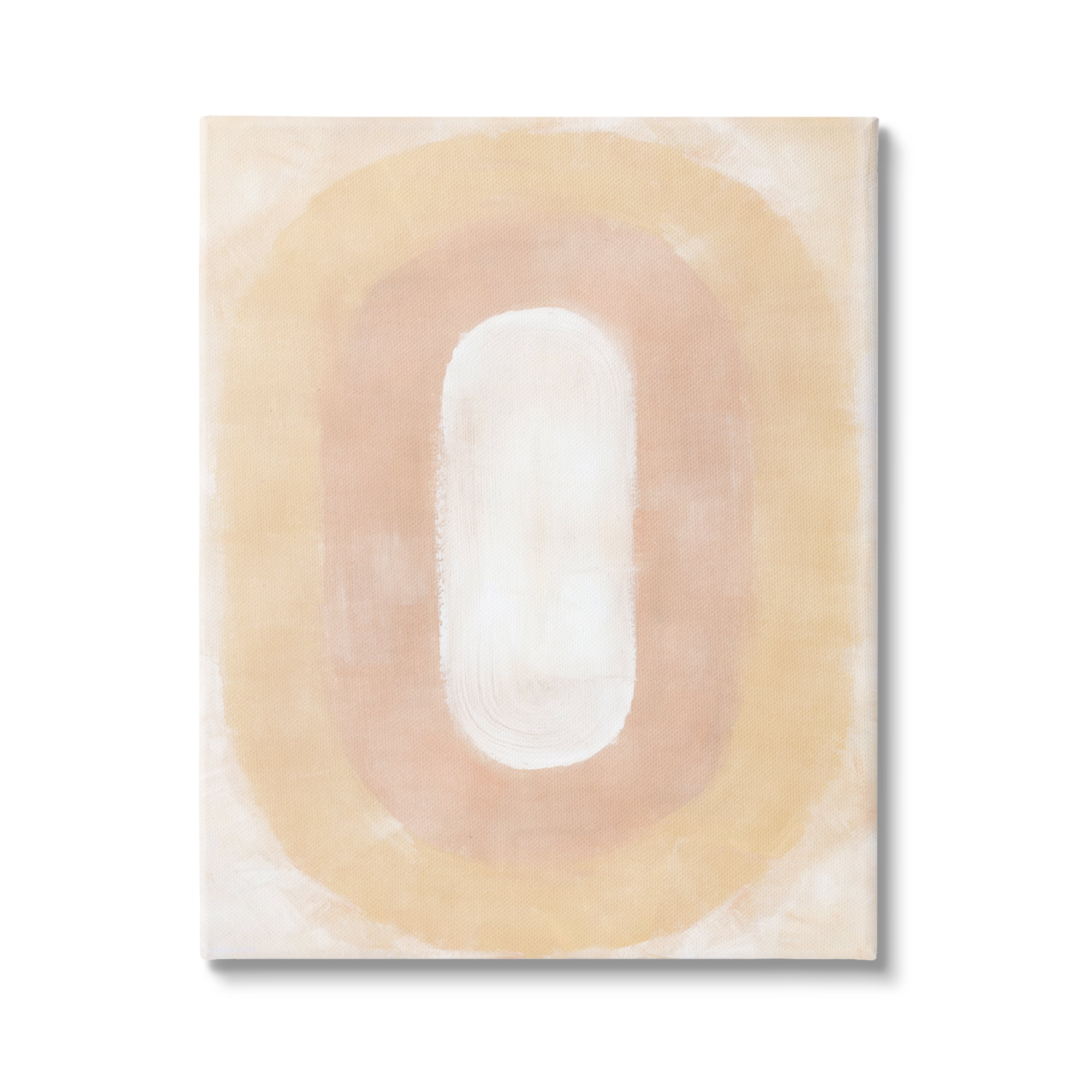 Stupell Industries Abstract Geometric Oval Abstract Painting Gallery Wrapped Canvas Art Print Wall Art, 16 x 20