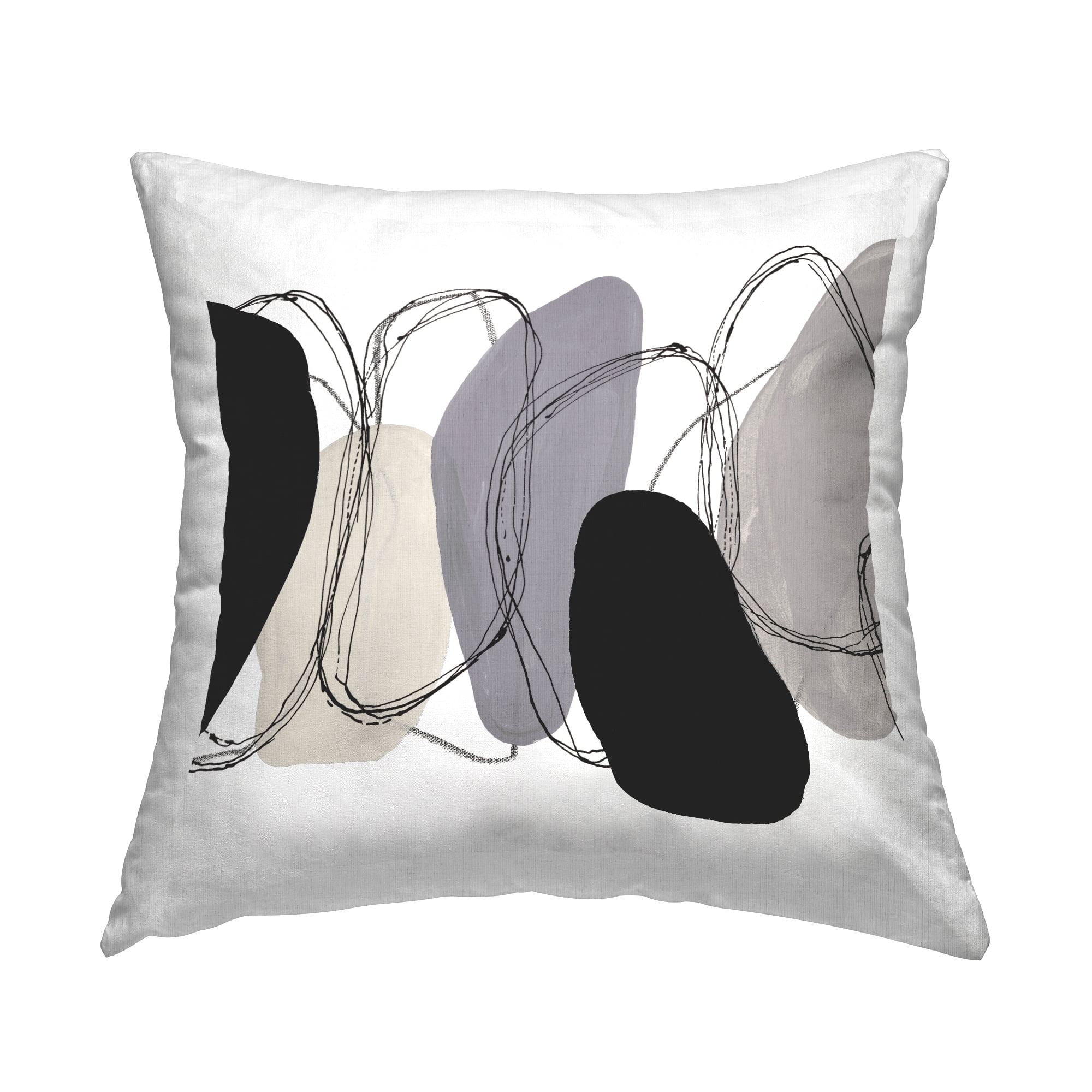 Stupell Industries Abstract Geometric Rocks Square Decorative Printed Throw Pillow, 18 x 18