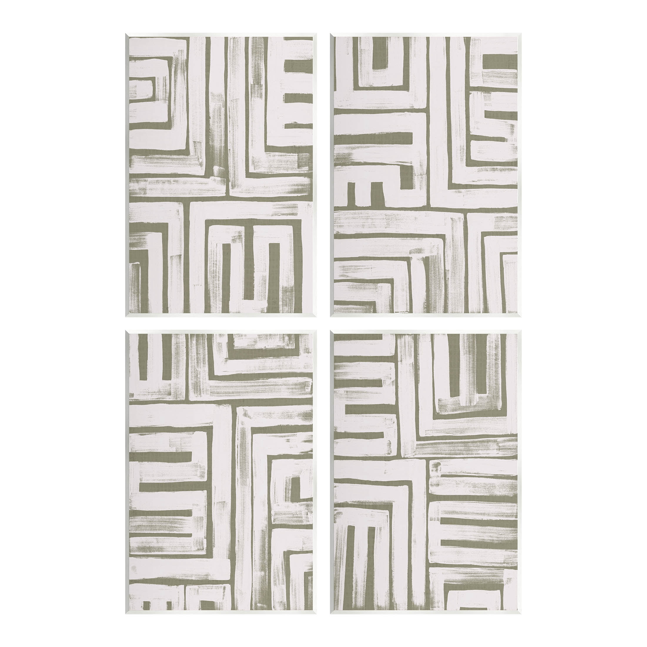 Stupell Industries Abstract Geometric Shapes Arrangement Graphic Art Unframed Art Print Wall Art, Set of 4, Design by June Erica Vess