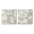 thumbnail image 1 of Stupell Industries Abstract Geometric Triangle Shapes Painterly Beige Strokes Painting Gallery Wrapped Canvas Print Wall Art, Set of 2, Design by Grace Popp, 1 of 5