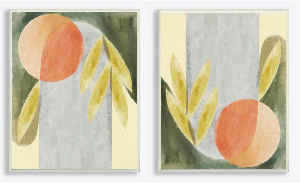 Stupell Industries Abstract Geometric Watercolor Paintings Wall Plaque by Daphne Polselli