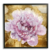 Stupell Industries Abstract Glam Flower Botanical & Floral Painting Black Framed Art Print Wall Art, 12 x 12