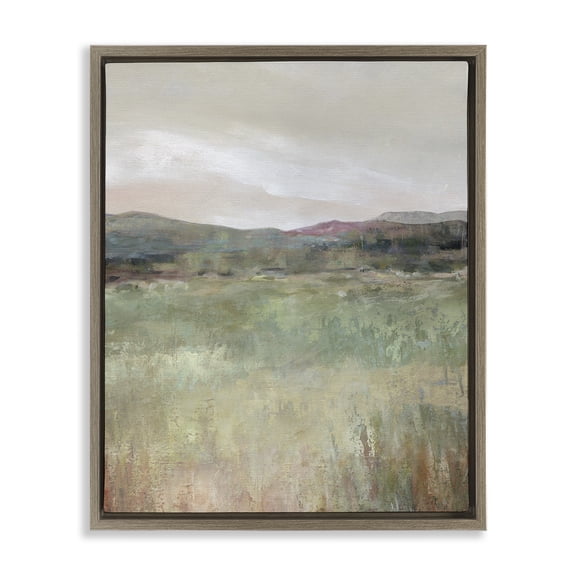 Stupell Industries Contemporary Abstract Glimpse of Spring Brown Floating Frame Canvas Art, 25 x 31, by Carol Robinson