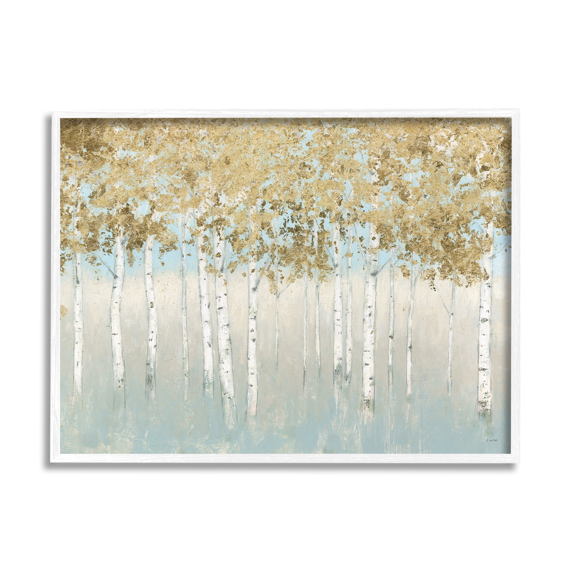 Stupell Industries Abstract Gold Tree Landscape Painting, 11 x 14,Design by James Wiens