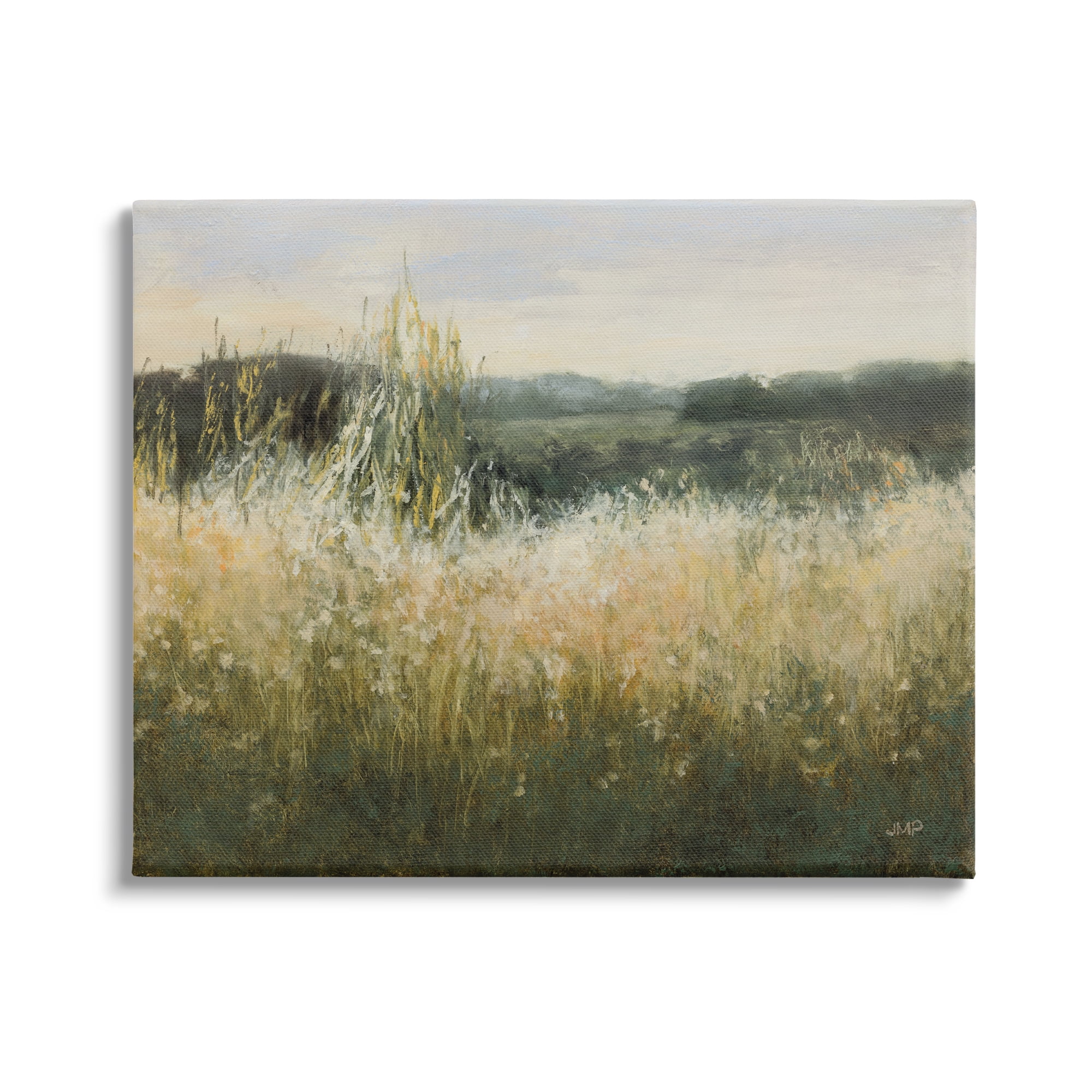 Stupell Industries Abstract Grassland Landscape Abstract Painting Gallery Wrapped Canvas Print Wall Art, 40 x 30