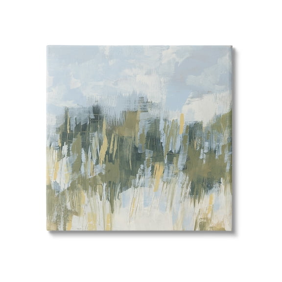 Stupell Industries Abstract Grassy Landscape Abstract Painting Gallery Wrapped Canvas Art Print Wall Art, 17 x 17