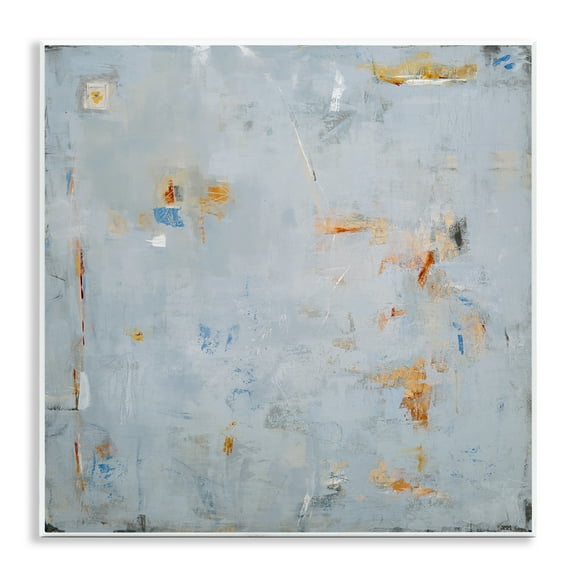 Stupell Industries Abstract Grey & Accents Abstract Painting Unframed Art Print Wall Art, 12 x 12