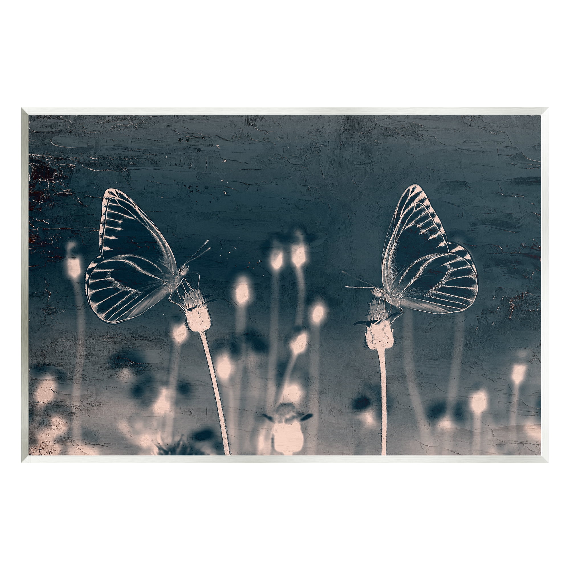Stupell Industries Abstract Grey Butterflies Meadow Animals & Insects Painting Unframed Art Print Wall Art