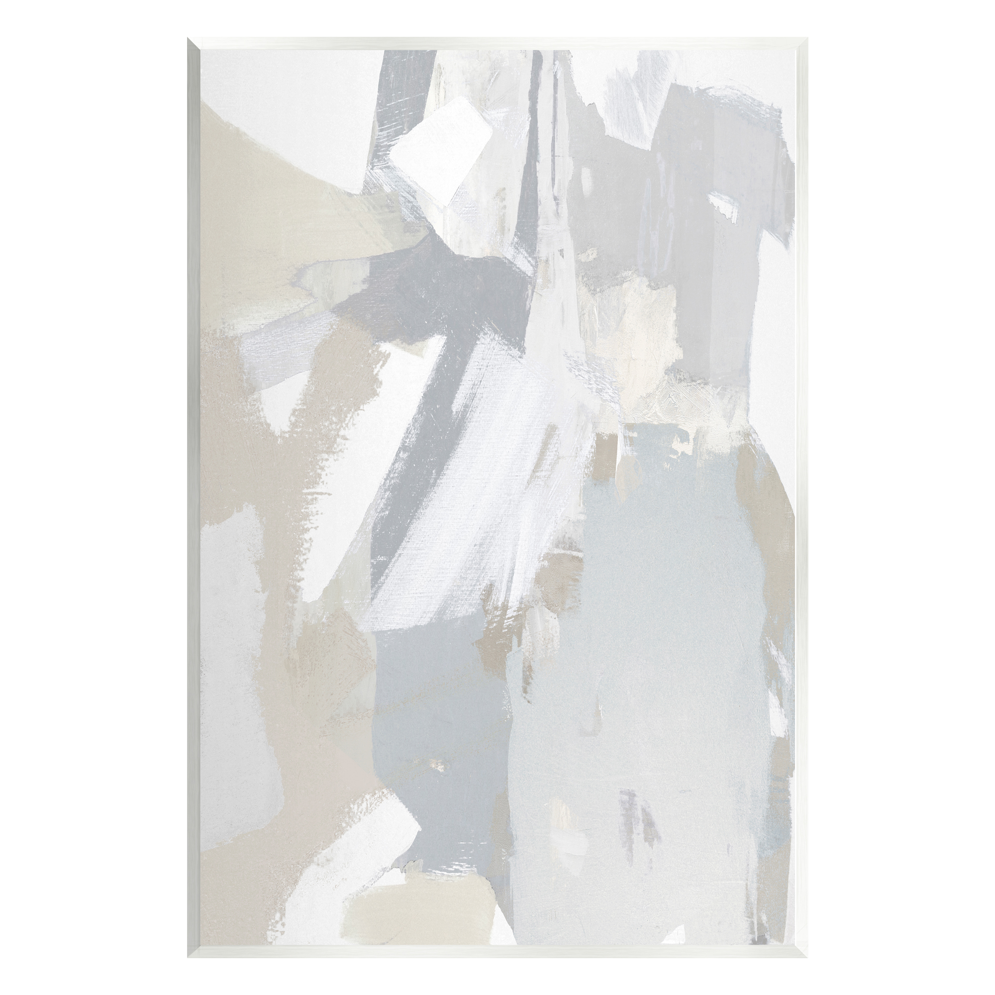Stupell Industries Abstract Grey Collage Abstract Painting Unframed Art Print Wall Art, 13 x 19