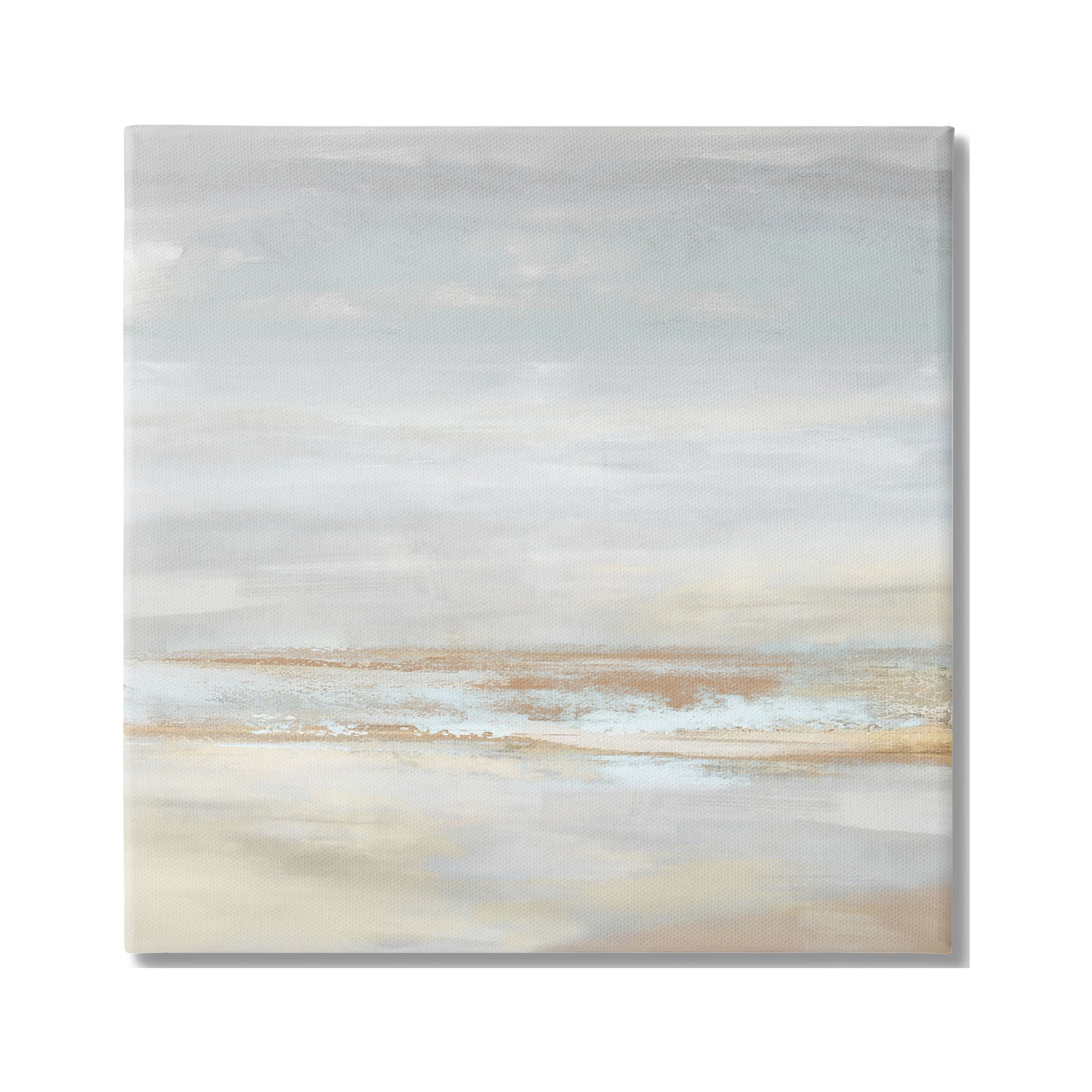 Stupell Industries Abstract Grey Landscape Painting Nature Painting Gallery Wrapped Canvas Print Wall Art, 36 x 36