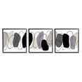 thumbnail image 1 of Stupell Industries Abstract Grey Pebbles Abstract Painting Black Framed Art Print Wall Art, 17 x 17, Set of 3, 1 of 9