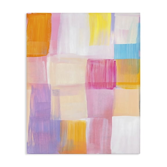 Stupell Industries Abstract Grid Brushstrokes Canvas Wall Art, design by The Prints Vibe