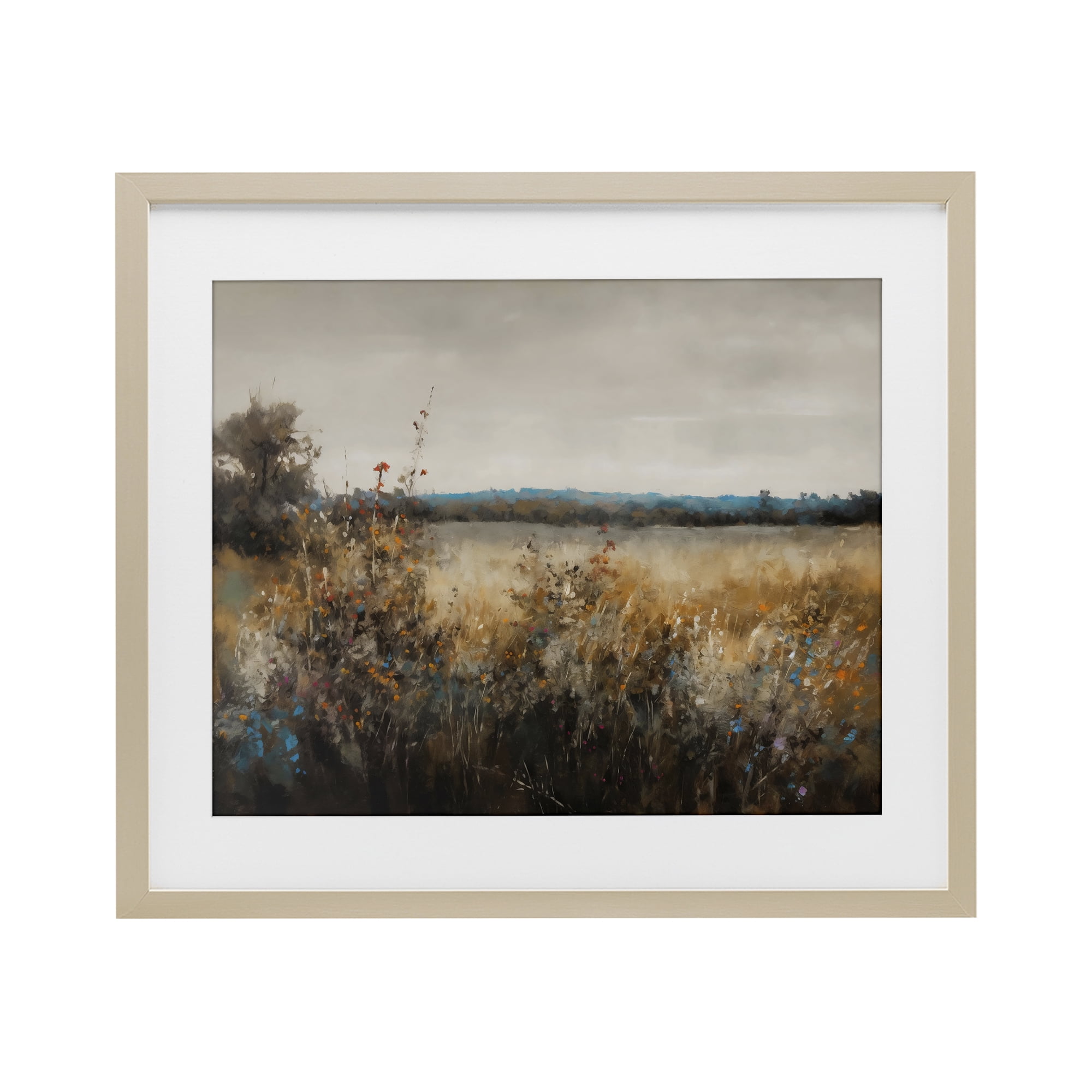 Stupell Industries Abstract Grunge Meadow Birch Framed Print Under Glass, design by Creative Studio