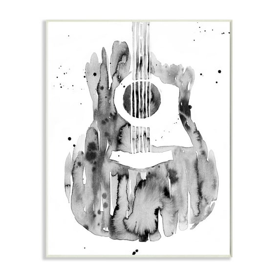 Stupell Industries Abstract Guitar Watercolor Pattern Painting Unframed Art Print Wall Art, 10x15, by Annie Warren