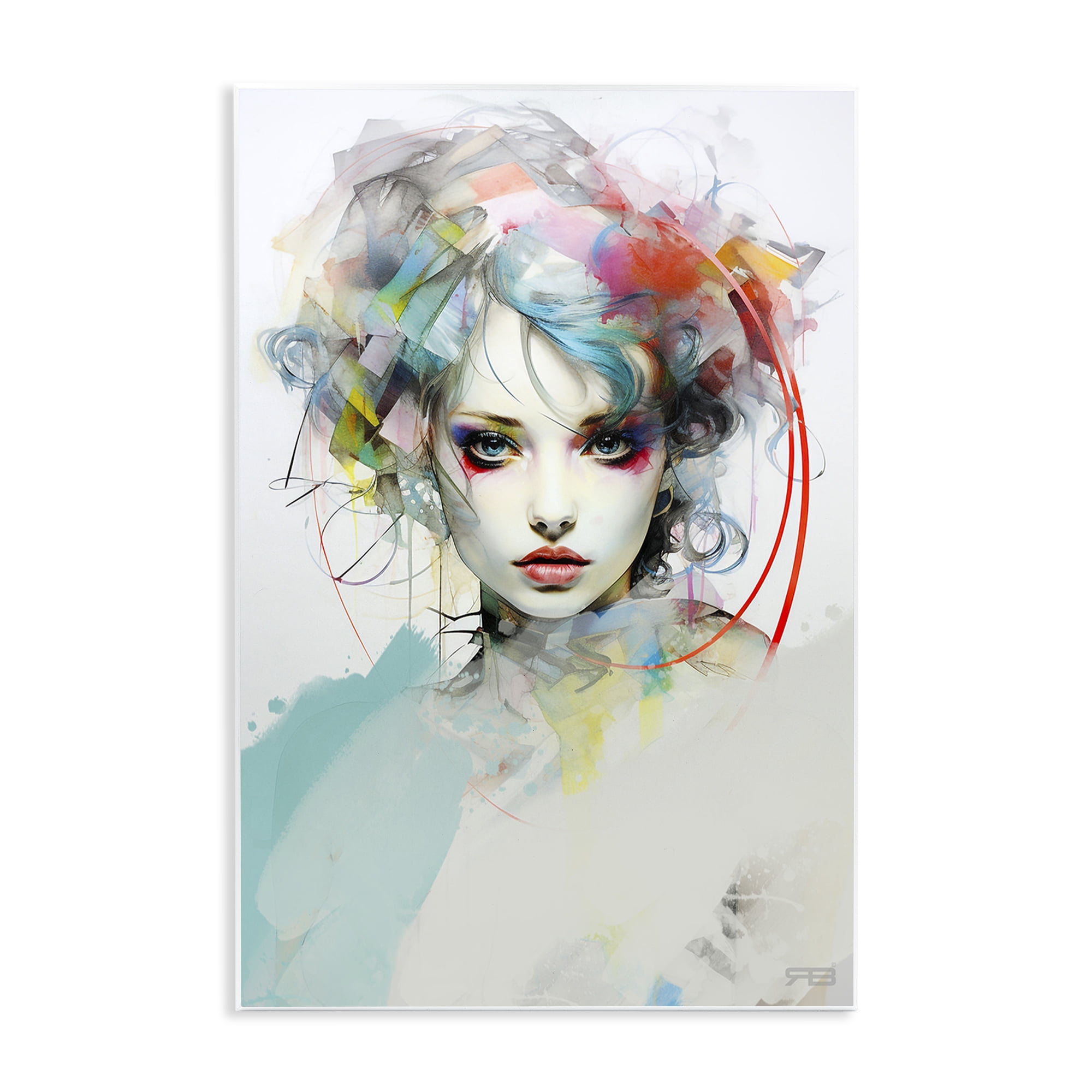 Stupell Industries Abstract Hair Visage Novelty Painting Unframed Art Print Wall Art, 10 x 15